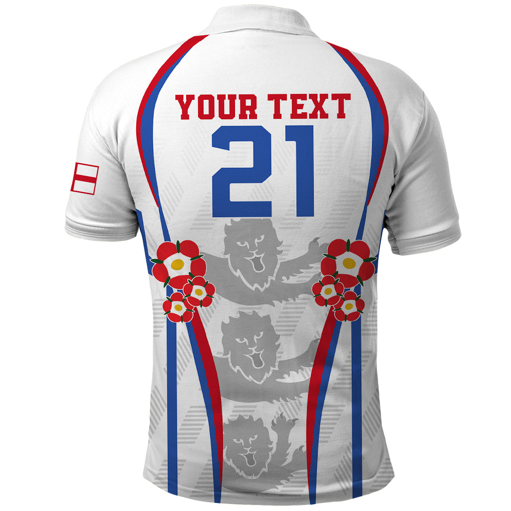 Custom England Women Football Polo Shirt Three Lions Go World Cup 2023 - Wonder Print Shop