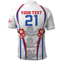 Custom England Women Football Polo Shirt Three Lions Go World Cup 2023 - Wonder Print Shop