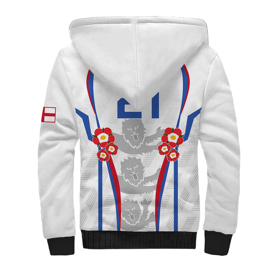 Custom England Women Football Sherpa Hoodie Three Lions Go World Cup 2023 - Wonder Print Shop
