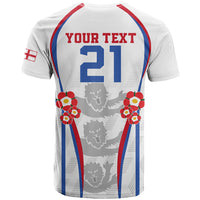 Custom England Women Football T Shirt Three Lions Go World Cup 2023 - Wonder Print Shop