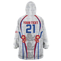 Custom England Women Football Wearable Blanket Hoodie Three Lions Go World Cup 2023 - Wonder Print Shop