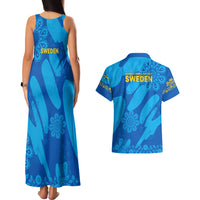 Sweden Women Football Couples Matching Tank Maxi Dress and Hawaiian Shirt Blagult World Cup 2023 LT9 - Wonder Print Shop