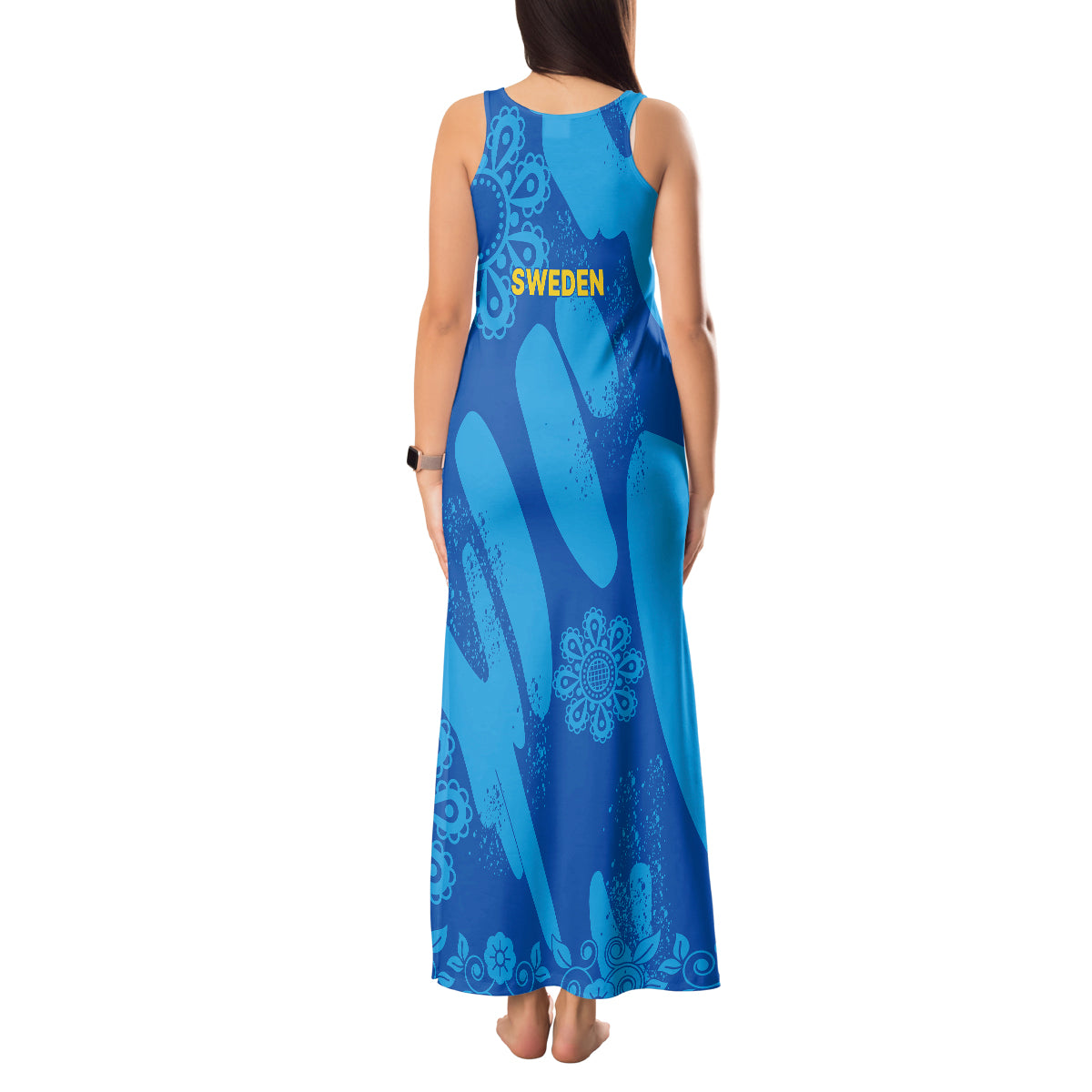 Sweden Women Football Tank Maxi Dress Blagult World Cup 2023 - Wonder Print Shop