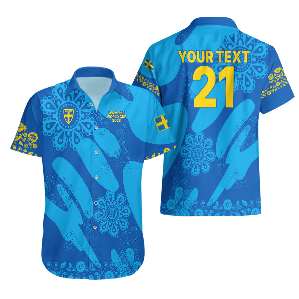 Custom Sweden Women Football Hawaiian Shirt Blagult World Cup 2023 - Wonder Print Shop