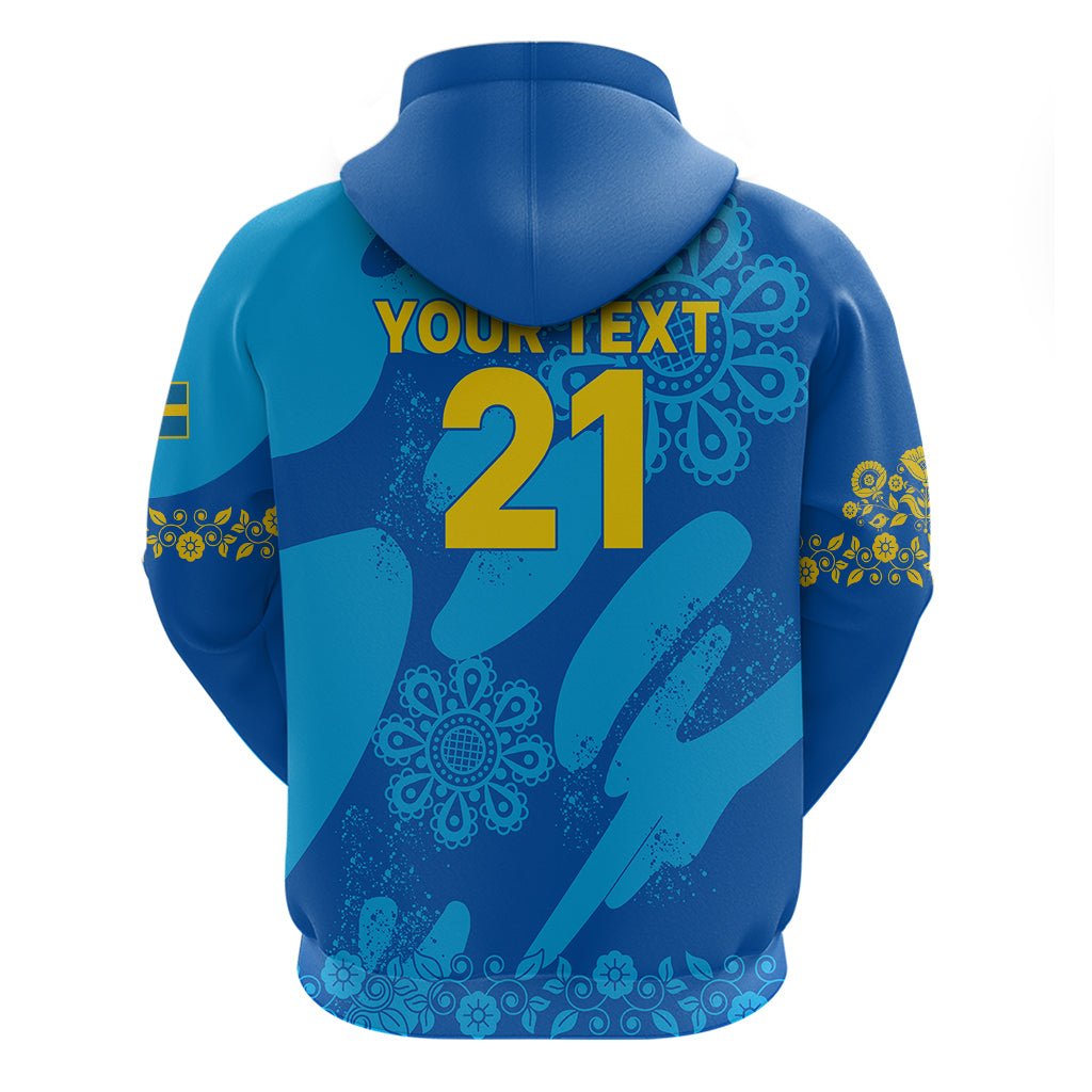 Custom Sweden Women Football Hoodie Blagult World Cup 2023 - Wonder Print Shop