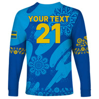Custom Sweden Women Football Long Sleeve Shirt Blagult World Cup 2023 - Wonder Print Shop