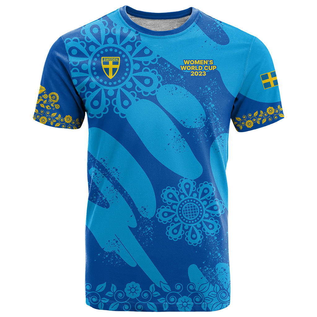 Custom Sweden Women Football T Shirt Blagult World Cup 2023 - Wonder Print Shop
