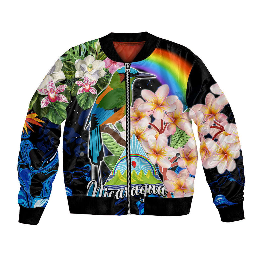 Nicaragua Bomber Jacket Guardabarranco and Beauty Sacuanjoche Sprit LT9 - Wonder Print Shop