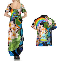 Nicaragua Couples Matching Summer Maxi Dress and Hawaiian Shirt Guardabarranco and Beauty Sacuanjoche Sprit LT9 - Wonder Print Shop