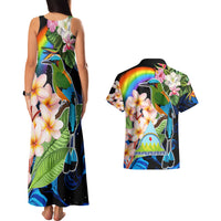 Nicaragua Couples Matching Tank Maxi Dress and Hawaiian Shirt Guardabarranco and Beauty Sacuanjoche Sprit LT9 - Wonder Print Shop