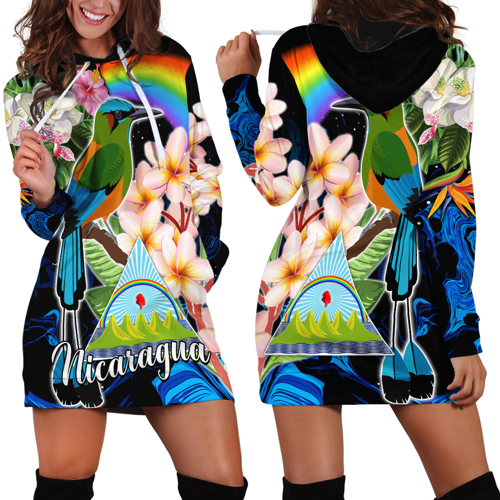 Nicaragua Hoodie Dress Guardabarranco and Beauty Sacuanjoche Sprit - Wonder Print Shop