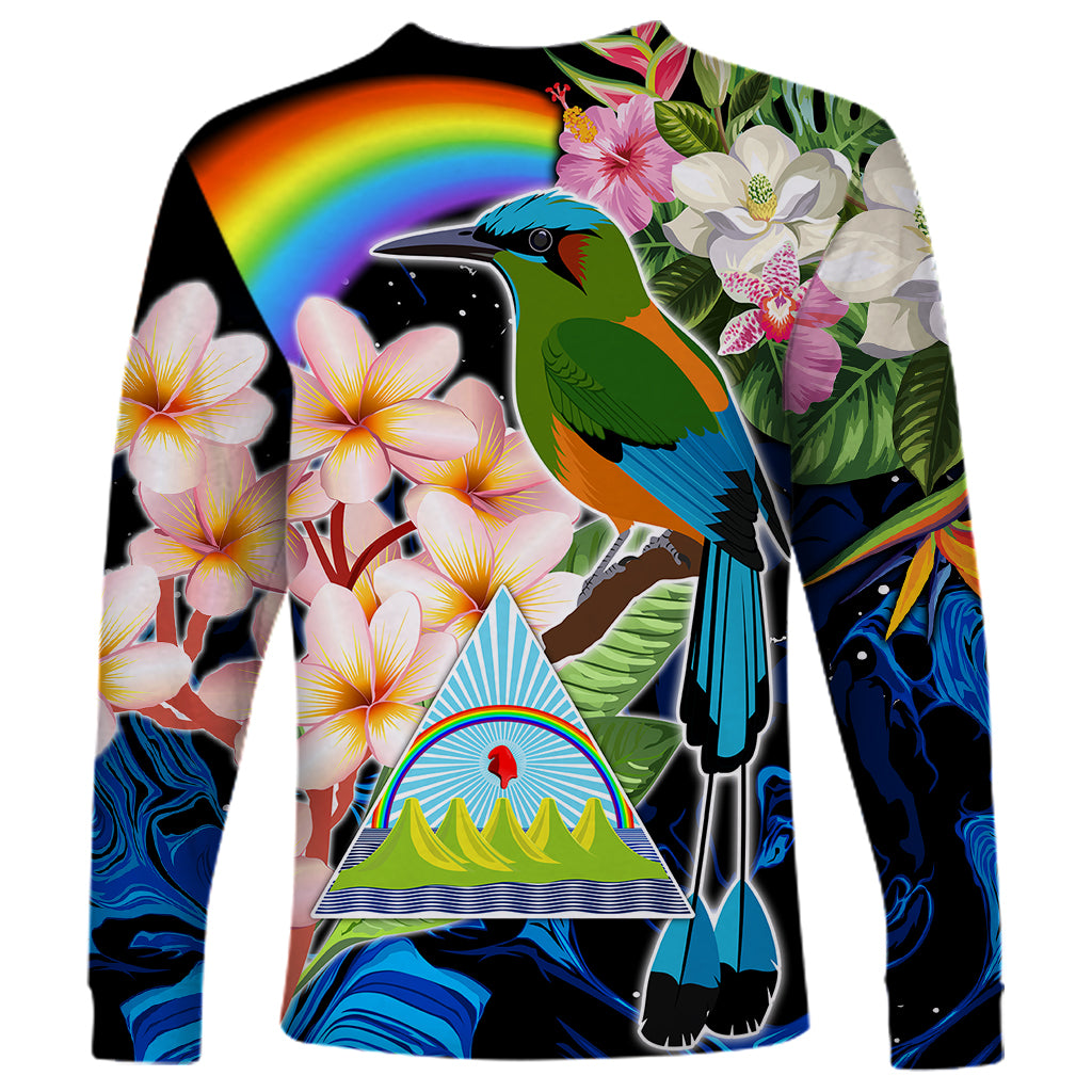 Nicaragua Long Sleeve Shirt Guardabarranco and Beauty Sacuanjoche Sprit - Wonder Print Shop