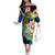 Nicaragua Off The Shoulder Long Sleeve Dress Guardabarranco and Beauty Sacuanjoche Sprit - Wonder Print Shop