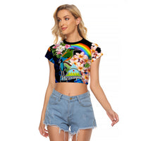 Nicaragua Raglan Cropped T Shirt Guardabarranco and Beauty Sacuanjoche Sprit - Wonder Print Shop