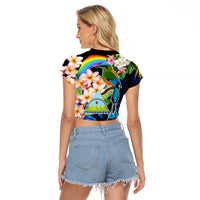 Nicaragua Raglan Cropped T Shirt Guardabarranco and Beauty Sacuanjoche Sprit - Wonder Print Shop
