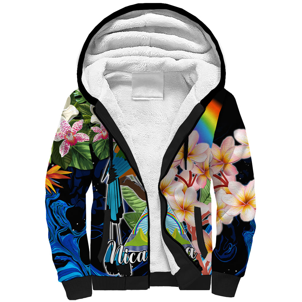 Nicaragua Sherpa Hoodie Guardabarranco and Beauty Sacuanjoche Sprit - Wonder Print Shop