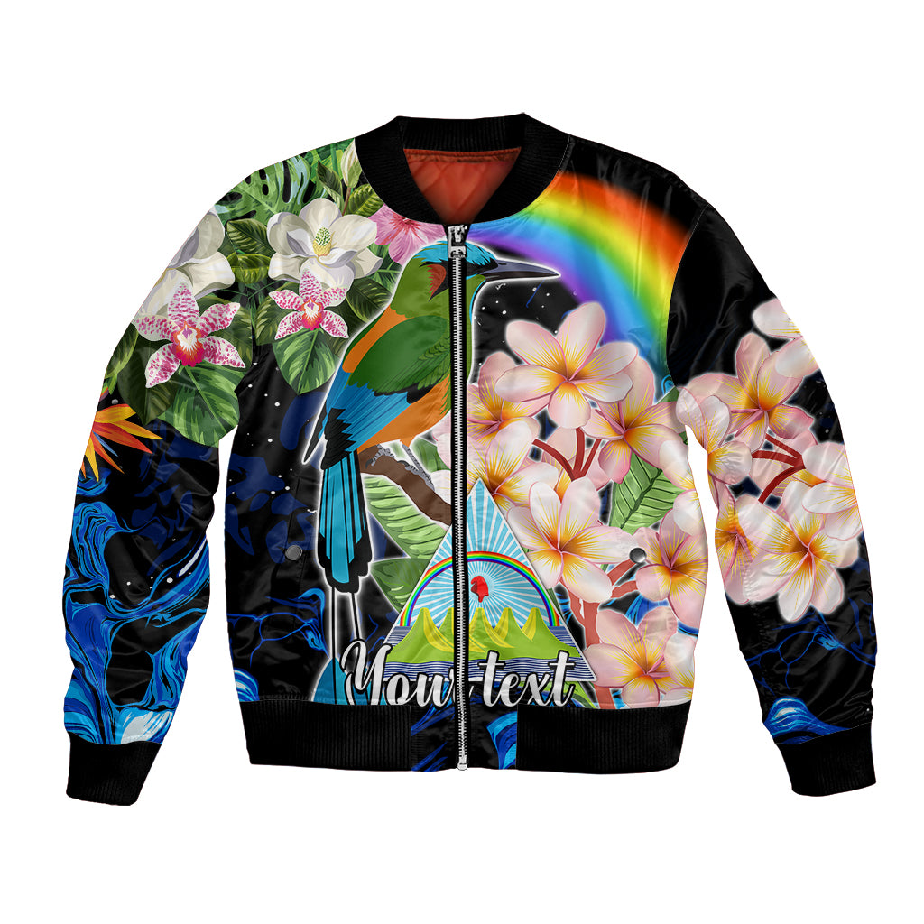 Personalised Nicaragua Bomber Jacket Guardabarranco and Beauty Sacuanjoche Sprit LT9 - Wonder Print Shop