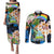 Personalised Nicaragua Couples Matching Puletasi Dress and Long Sleeve Button Shirts Guardabarranco and Beauty Sacuanjoche Sprit LT9 - Wonder Print Shop