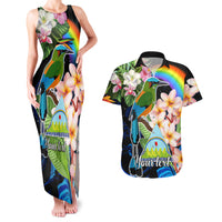 Personalised Nicaragua Couples Matching Tank Maxi Dress and Hawaiian Shirt Guardabarranco and Beauty Sacuanjoche Sprit LT9 - Wonder Print Shop