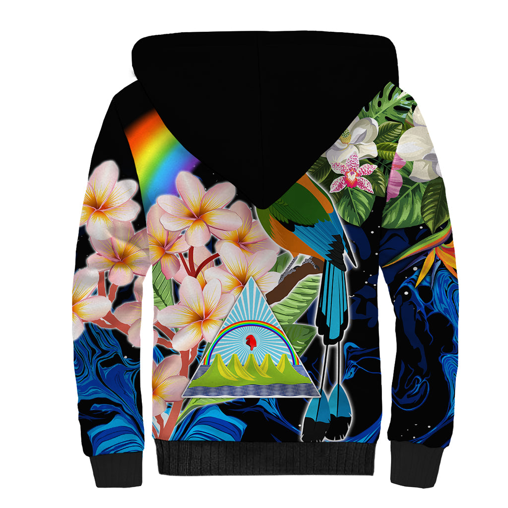 Personalised Nicaragua Sherpa Hoodie Guardabarranco and Beauty Sacuanjoche Sprit - Wonder Print Shop