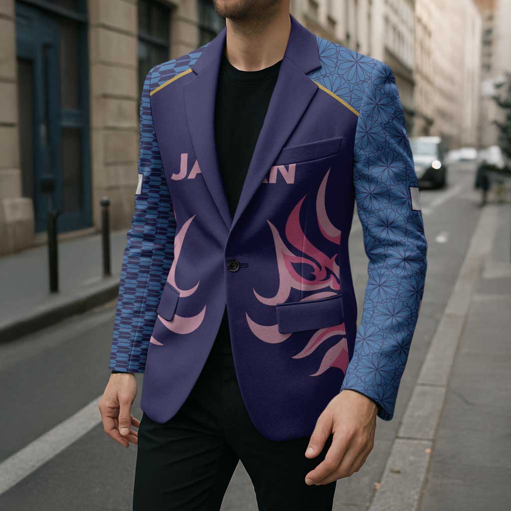 Twenty20 Japan Cricket Custom Blazer Retro Blue Version - Wonder Print Shop