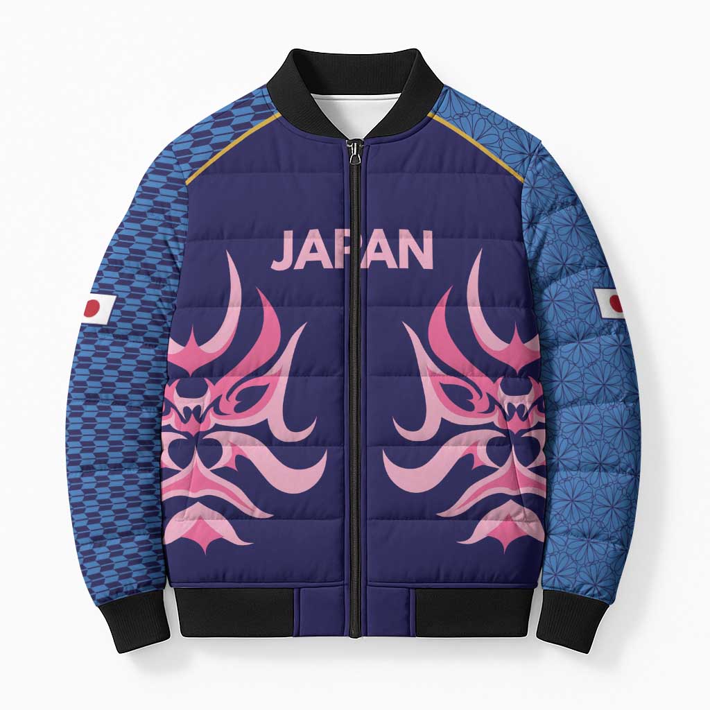 Twenty20 Japan Cricket Custom Bomber Puffer Jacket Retro Blue Version - Wonder Print Shop
