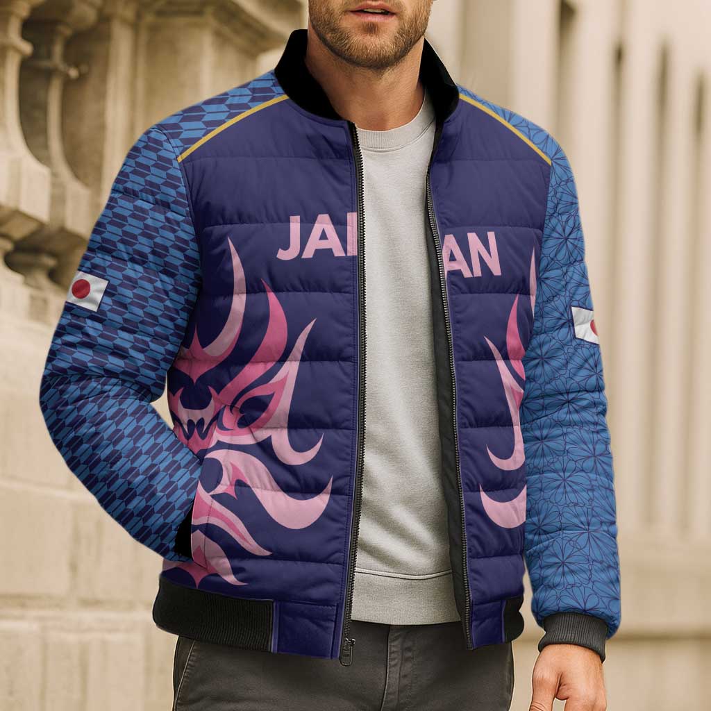 Twenty20 Japan Cricket Custom Bomber Puffer Jacket Retro Blue Version - Wonder Print Shop