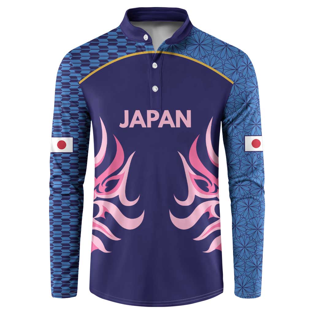 Twenty20 Japan Cricket Custom Button Sweatshirt Retro Blue Version - Wonder Print Shop