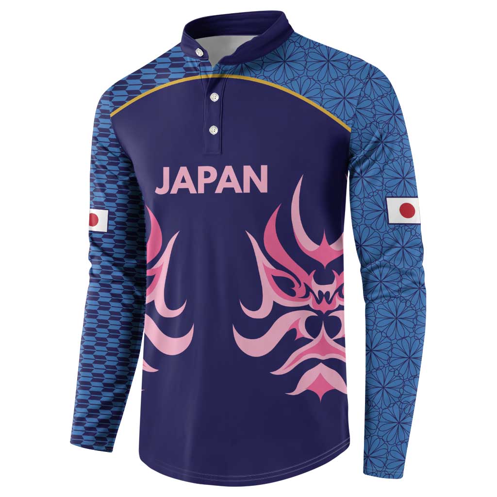Twenty20 Japan Cricket Custom Button Sweatshirt Retro Blue Version - Wonder Print Shop