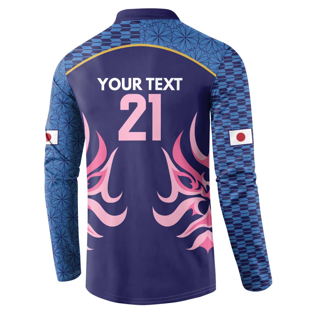 Twenty20 Japan Cricket Custom Button Sweatshirt Retro Blue Version - Wonder Print Shop