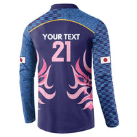 Twenty20 Japan Cricket Custom Button Sweatshirt Retro Blue Version - Wonder Print Shop