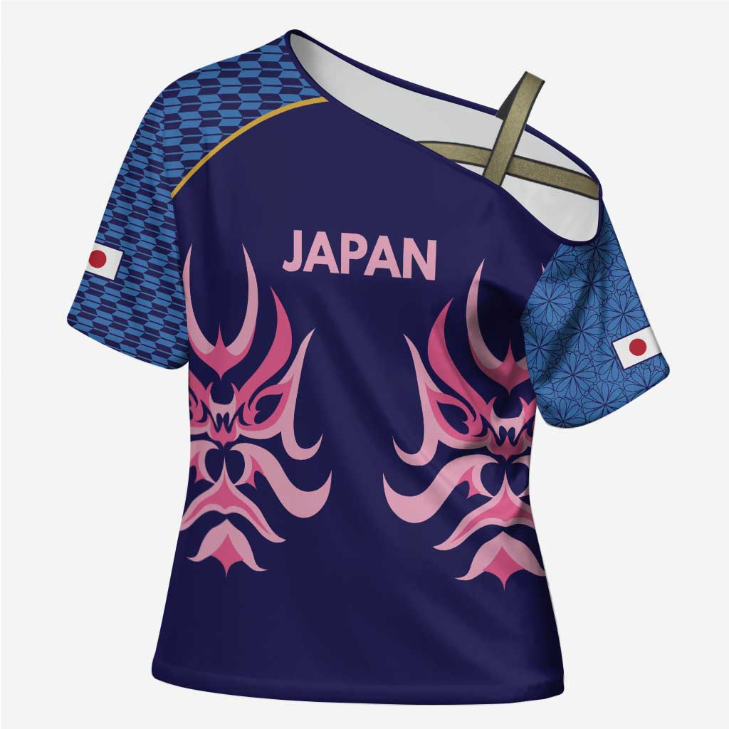 Twenty20 Japan Cricket Custom Cross Shoulder Shirt Retro Blue Version - Wonder Print Shop