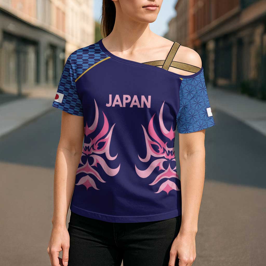 Twenty20 Japan Cricket Custom Cross Shoulder Shirt Retro Blue Version - Wonder Print Shop