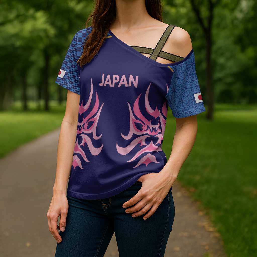 Twenty20 Japan Cricket Custom Cross Shoulder Shirt Retro Blue Version - Wonder Print Shop
