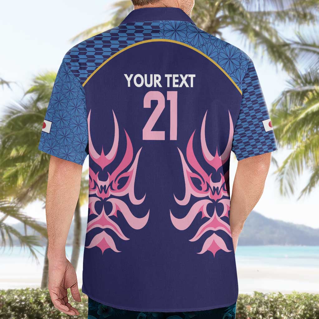Twenty20 Japan Cricket Custom Hawaiian Shirt Retro Blue Version - Wonder Print Shop