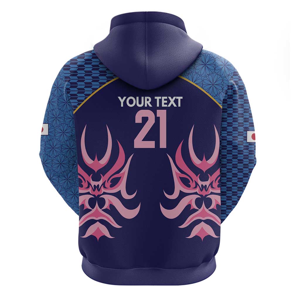 Twenty20 Japan Cricket Custom Hoodie Retro Blue Version - Wonder Print Shop