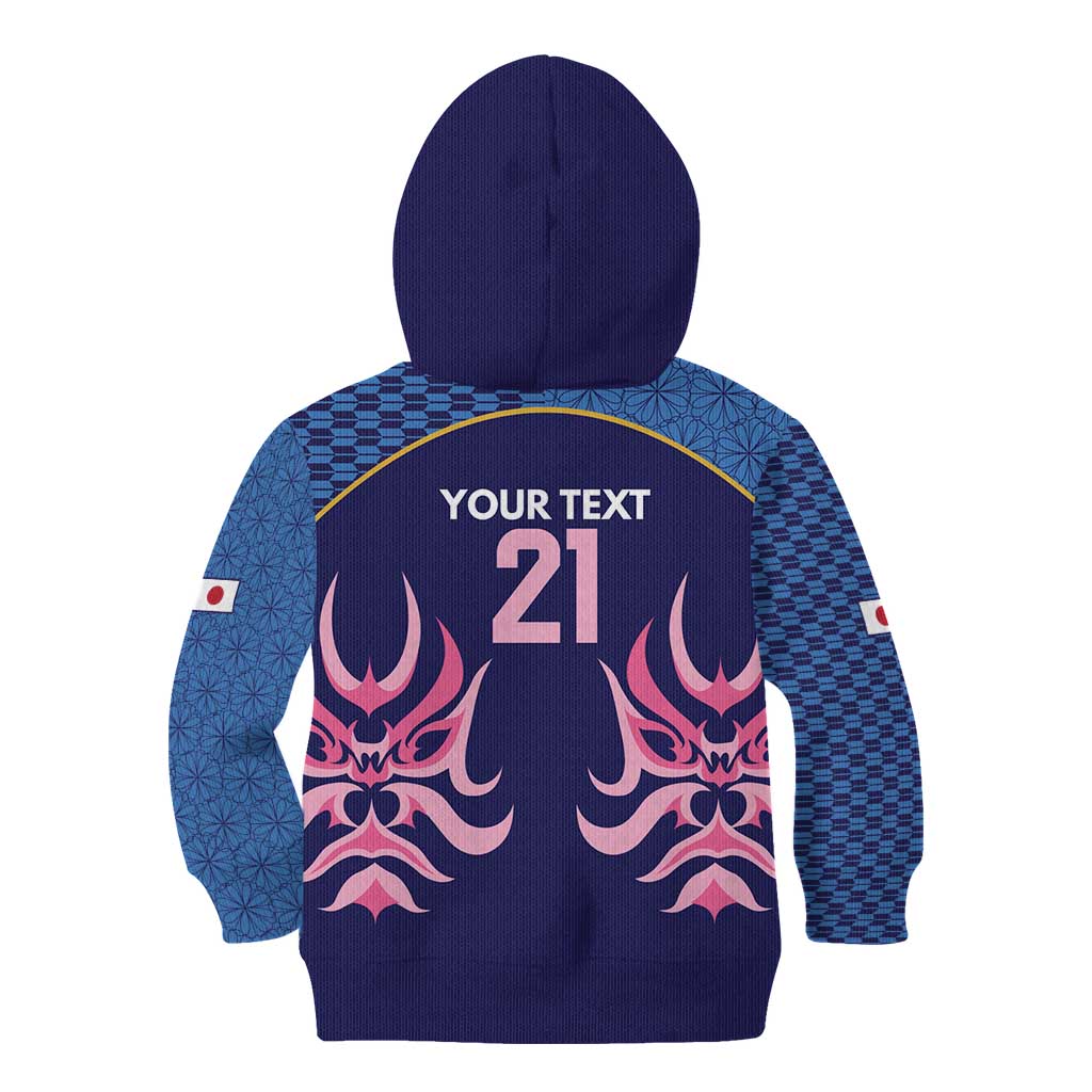Twenty20 Japan Cricket Custom Kid Hoodie Retro Blue Version - Wonder Print Shop