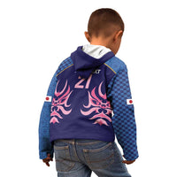 Twenty20 Japan Cricket Custom Kid Hoodie Retro Blue Version - Wonder Print Shop
