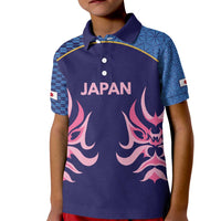 Twenty20 Japan Cricket Custom Kid Polo Shirt Retro Blue Version - Wonder Print Shop