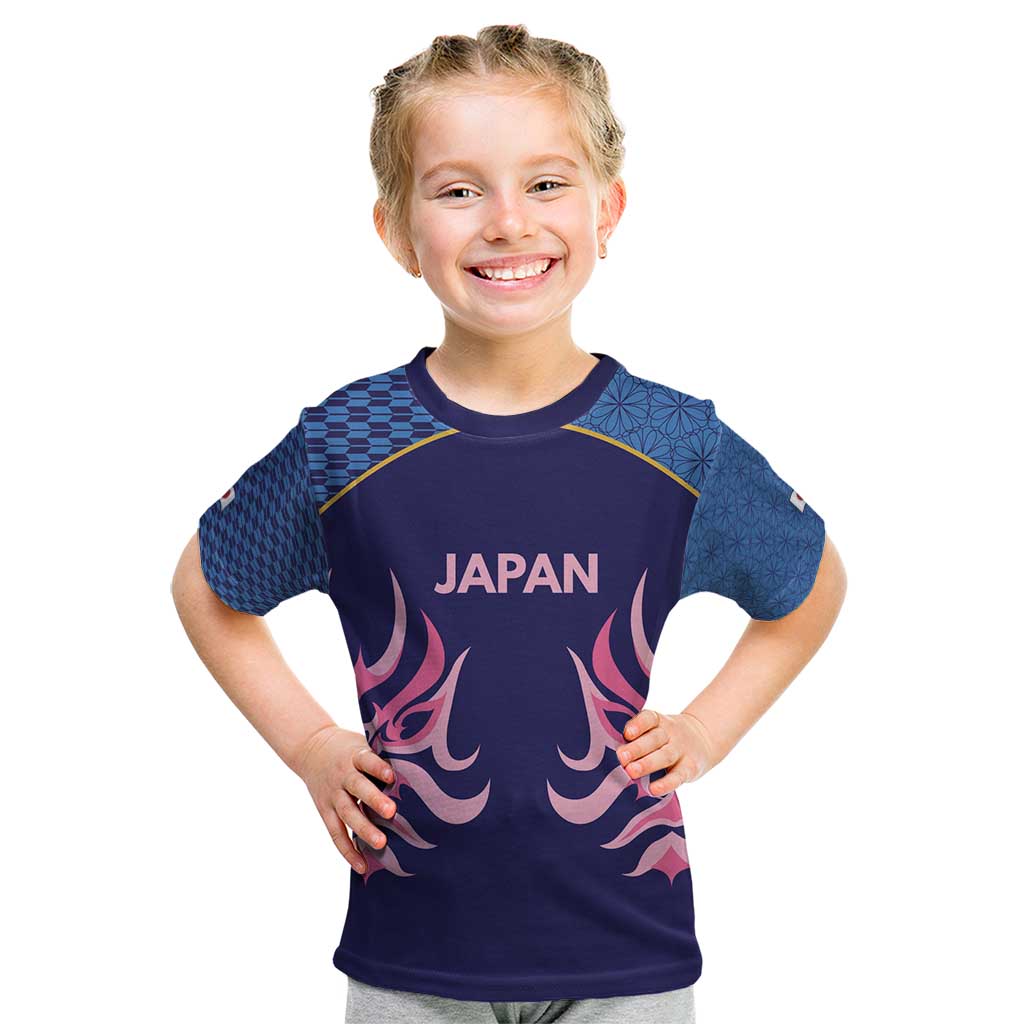 Twenty20 Japan Cricket Custom Kid T Shirt Retro Blue Version - Wonder Print Shop