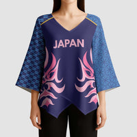 Twenty20 Japan Cricket Custom Kimono Sleeve Blouse Retro Blue Version - Wonder Print Shop