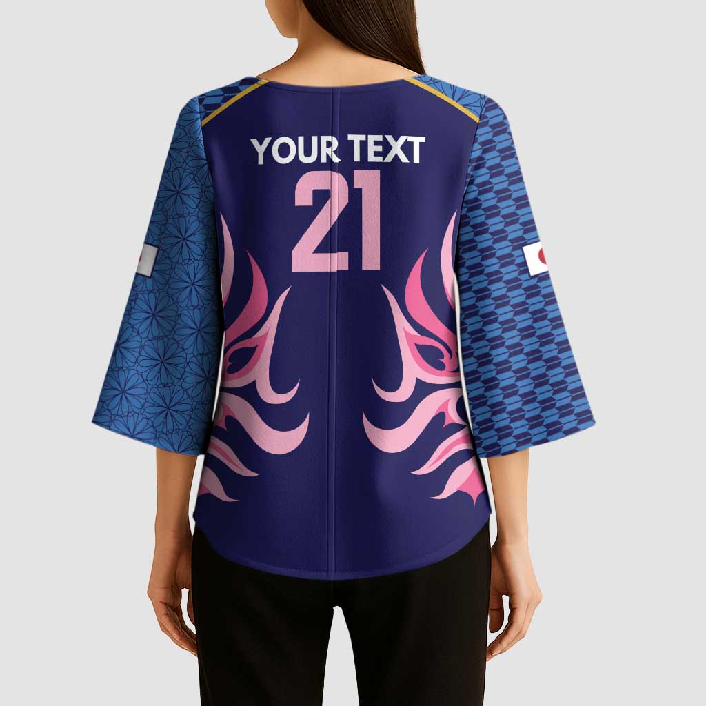 Twenty20 Japan Cricket Custom Kimono Sleeve Blouse Retro Blue Version - Wonder Print Shop