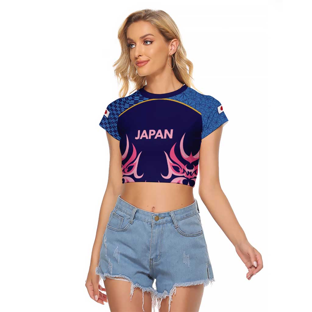 Twenty20 Japan Cricket Custom Raglan Cropped T Shirt Retro Blue Version - Wonder Print Shop