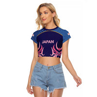 Twenty20 Japan Cricket Custom Raglan Cropped T Shirt Retro Blue Version - Wonder Print Shop