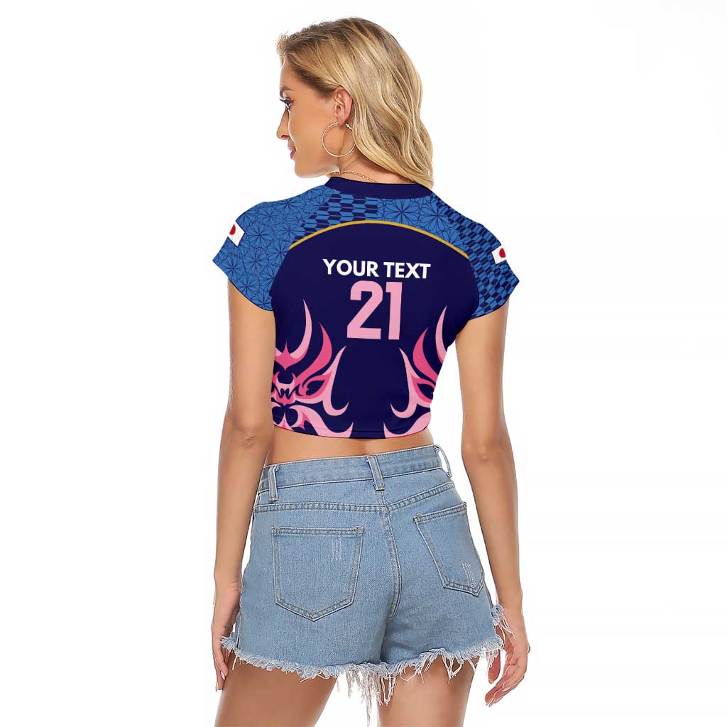 Twenty20 Japan Cricket Custom Raglan Cropped T Shirt Retro Blue Version - Wonder Print Shop