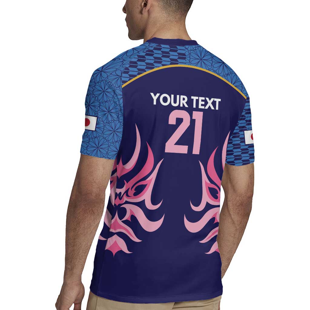 Twenty20 Japan Cricket Custom Rugby Jersey Retro Blue Version - Wonder Print Shop