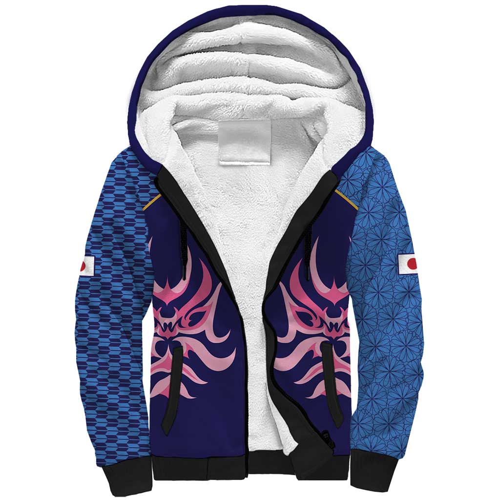 Twenty20 Japan Cricket Custom Sherpa Hoodie Retro Blue Version - Wonder Print Shop