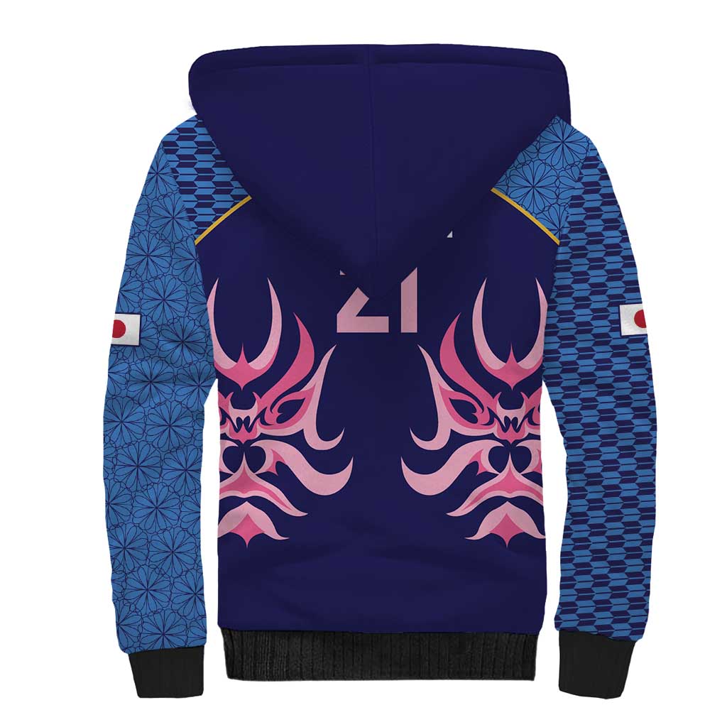 Twenty20 Japan Cricket Custom Sherpa Hoodie Retro Blue Version - Wonder Print Shop