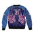Twenty20 Japan Cricket Custom Sleeve Zip Bomber Jacket Retro Blue Version - Wonder Print Shop