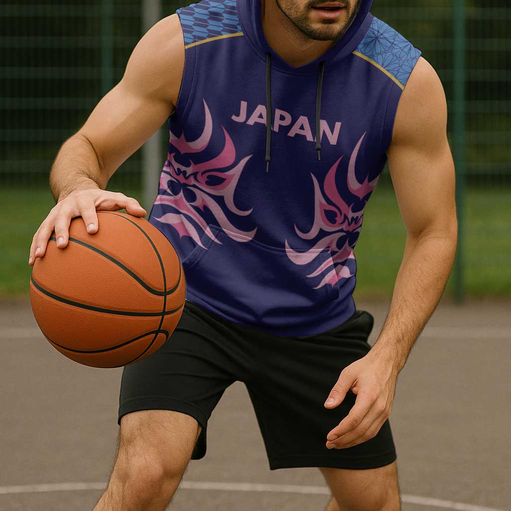 Twenty20 Japan Cricket Custom Sleeveless Hoodie Retro Blue Version - Wonder Print Shop